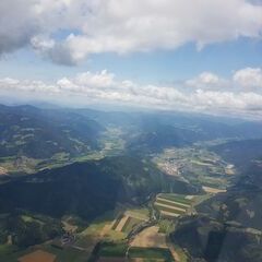 Flugwegposition um 11:25:29: Aufgenommen in der Nähe von Gemeinde Fohnsdorf, Fohnsdorf, Österreich in 2111 Meter